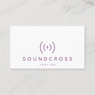 Cross & Sound logo business card template