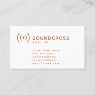 Cross & Sound logo business card template