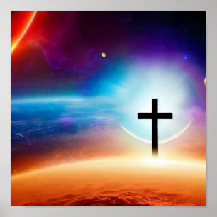 Cross Spacescape Poster
