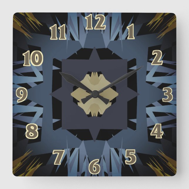 cross square wall clock (Front)