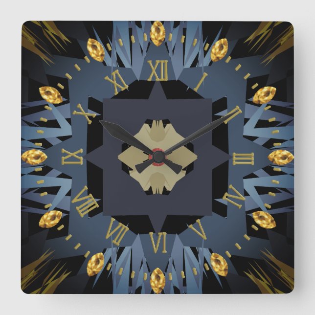 cross square wall clock (Front)