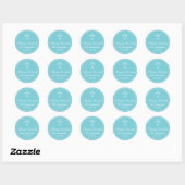 Cross Sticker, Favour Tag Envelope Seal, Blue (Sheet)