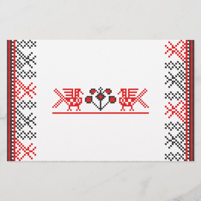 Cross-stitch birds flyer (Front)