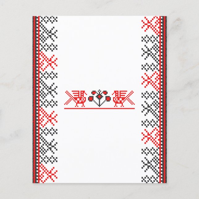 Cross-stitch birds flyer (Front)