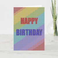 Cross Stitch Birthday card