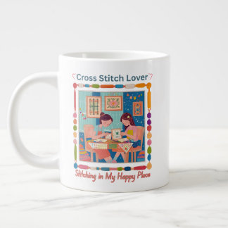 Cross Stitch Buddy Large Coffee Mug