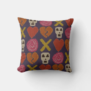 cross stitch cross love cushion