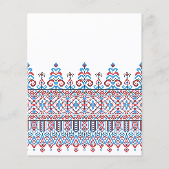 Cross-stitch design flyer (Front)