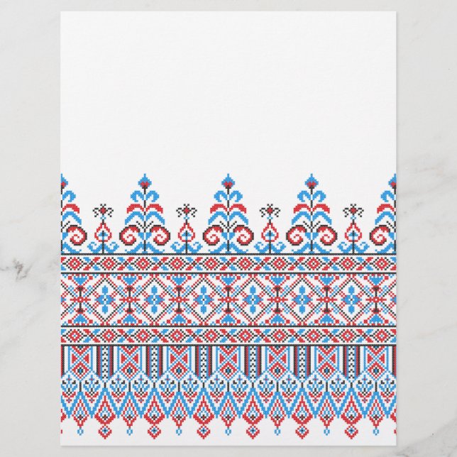 Cross-stitch design flyer (Front)