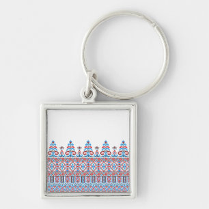 Cross-stitch design key ring