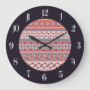 Cross-stitch design Patterns Large Clock