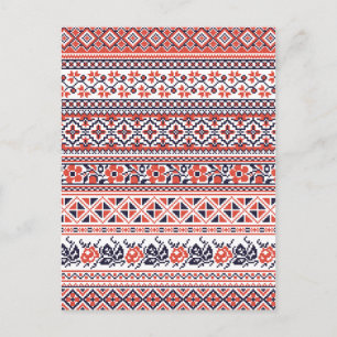 Cross-stitch design Patterns Postcard