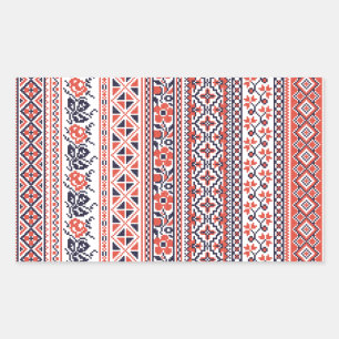 Cross-stitch design Patterns Rectangular Sticker