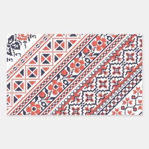 Cross-stitch design Patterns Rectangular Sticker