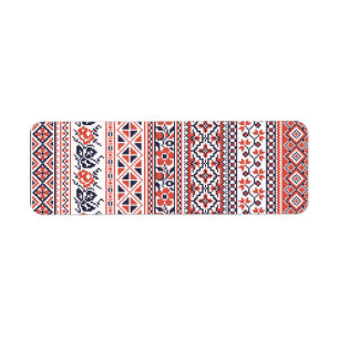 Cross-stitch design Patterns Return Address Label
