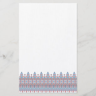 Cross-stitch design stationery