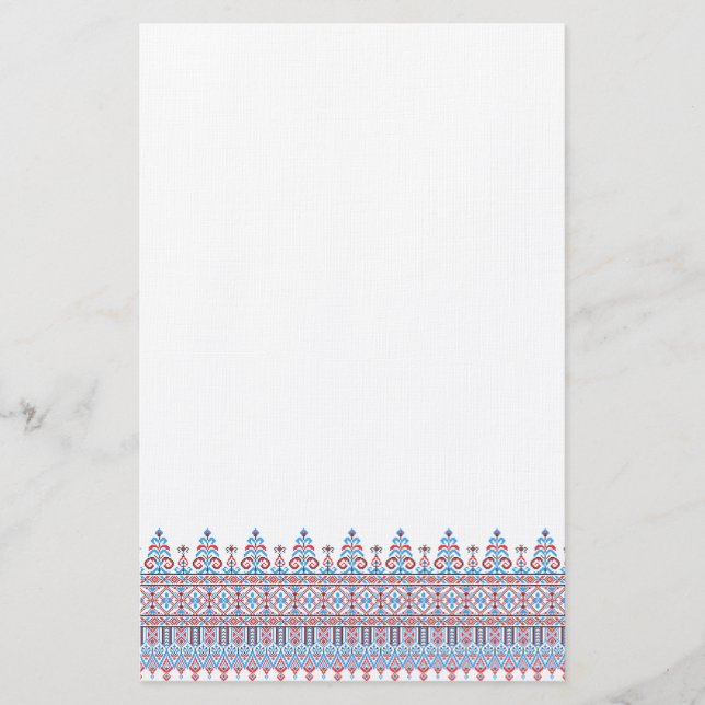 Cross-stitch design stationery (Front)