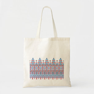 Cross-stitch design tote bag