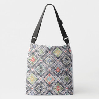  “Cross-Stitch Print” All-Over Pint Tote Bag