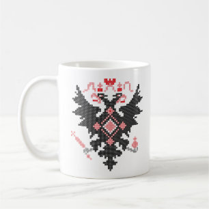 Cross-stitch RUSSIAN IMPERIAL TWO-HEADED EAGLE Coffee Mug
