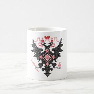 Cross-stitch RUSSIAN IMPERIAL TWO-HEADED EAGLE Coffee Mug