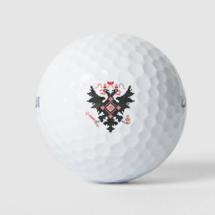 Cross-stitch RUSSIAN IMPERIAL TWO-HEADED EAGLE Golf Balls