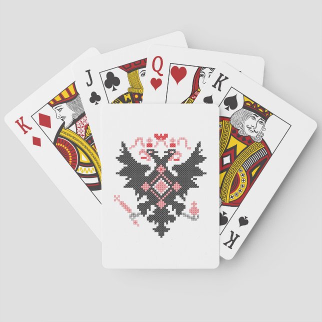 Cross-stitch RUSSIAN IMPERIAL TWO-HEADED EAGLE Playing Cards (Back)