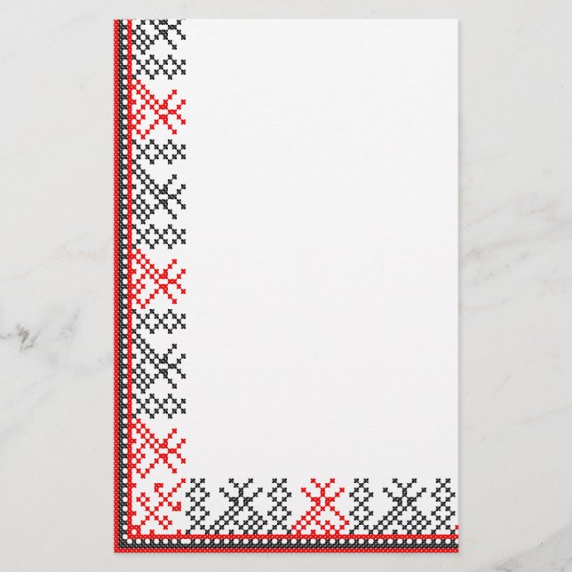 Cross-stitch Stationery (Front)