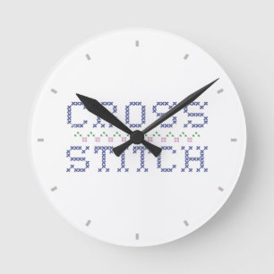 Cross Stitch Wall Clock