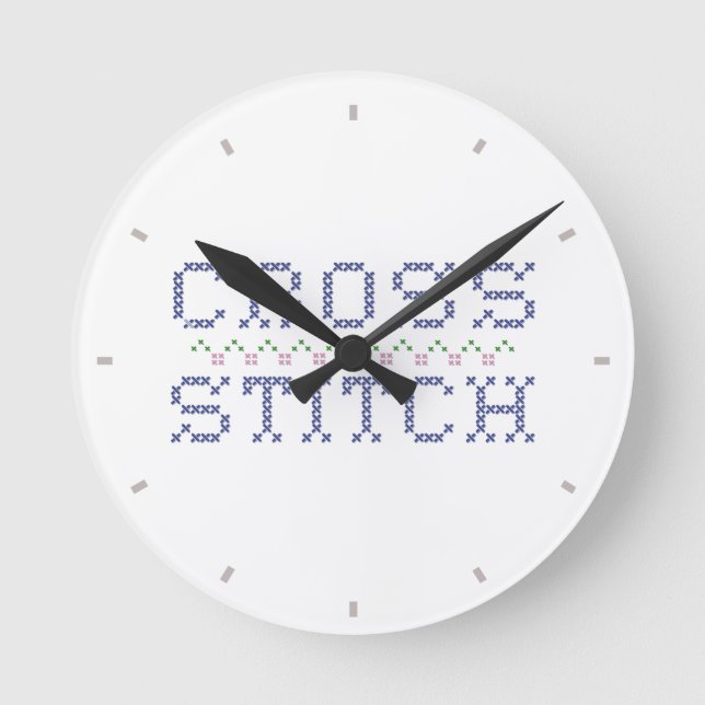 Cross Stitch Wall Clock (Front)