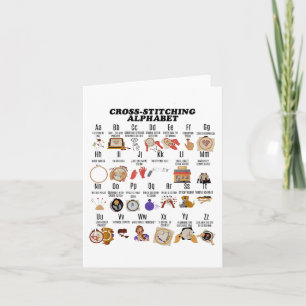 Cross Stitching Alphabet Funny Cross Stitch Lover Card