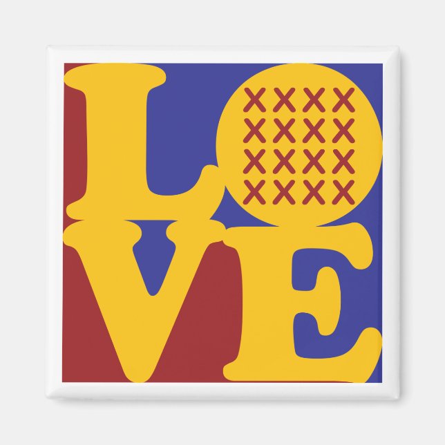 Cross-stitching Love Magnet (Front)