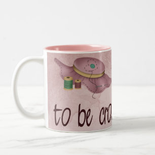 Cross Stitching Two-Tone Coffee Mug