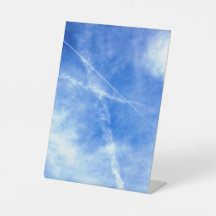 Cross Streaks In Sky Photo