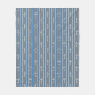 Cross Striped Fleece Blanket