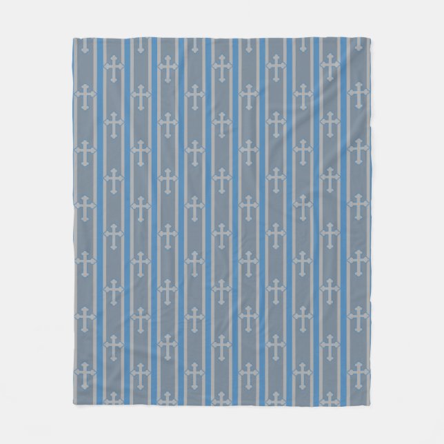 Cross Striped Fleece Blanket (Front)