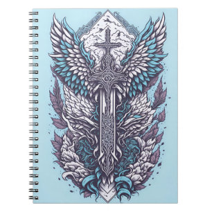 cross tattoo flower 27 notebook