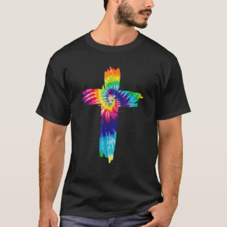 Cross Tie Dye Christian Jesus Hippie Bible Religio T-Shirt