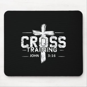 Cross Training John 3_16 Christian Faith Motivatio Mouse Pad