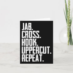 Cross Uppercut Repeat Kick Box Sport Boxing Moveme Card