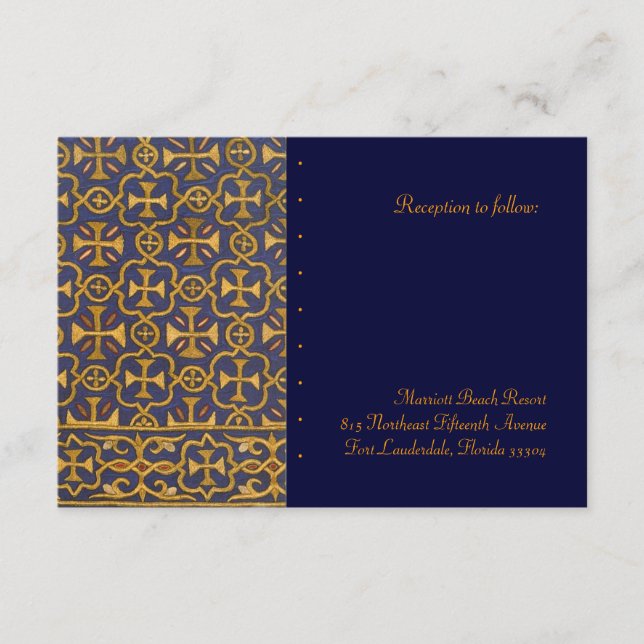 Cross Vestment Reception Enclosure Card (Front)