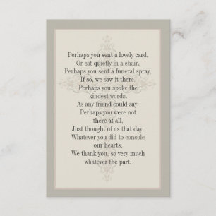 Cross Watermark Religious Bereavement Card