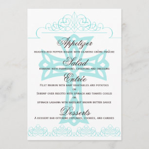 Cross Wedding Menu Cards