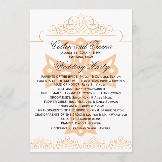 Cross Wedding Programs (Front)