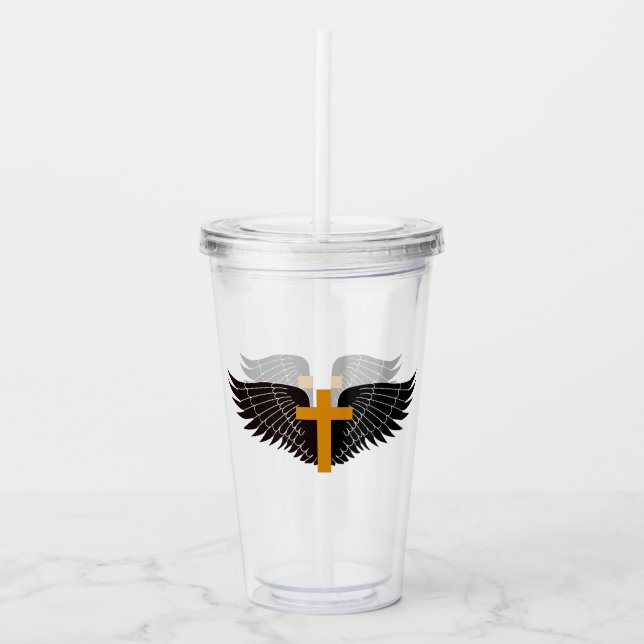 Cross Wing Acrylic Tumbler (Front)
