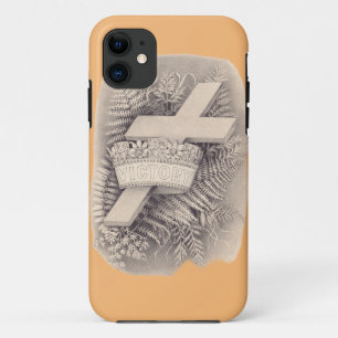 Cross with a crown and victory iPhone 11 case