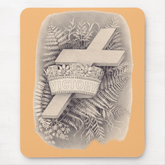 Cross with a crown and victory mouse pad (Front)