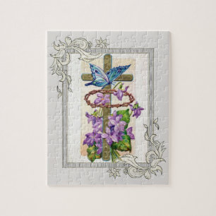 Cross With Crown Of Thorns Jigsaw Puzzle