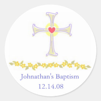 Cross with Heart Stickers