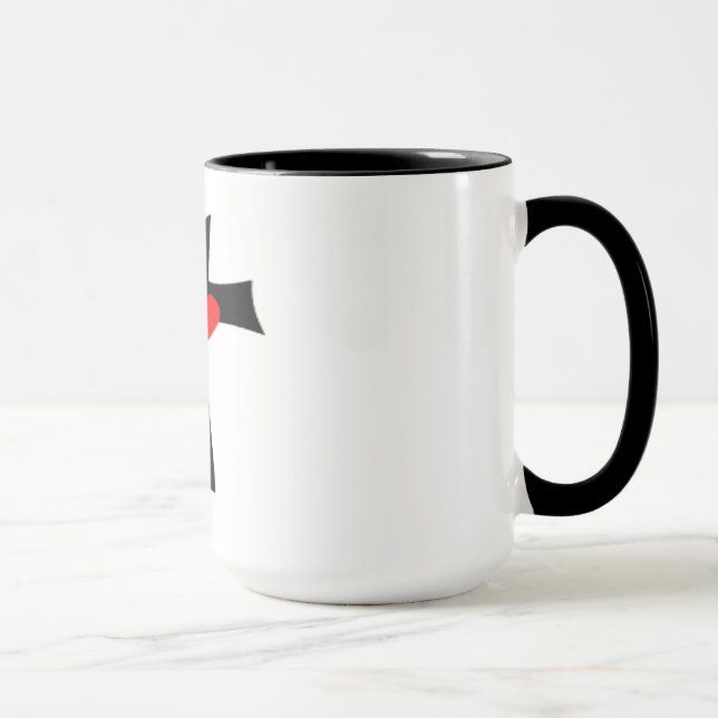 CROSS WITH RED HEART MUG (Right)